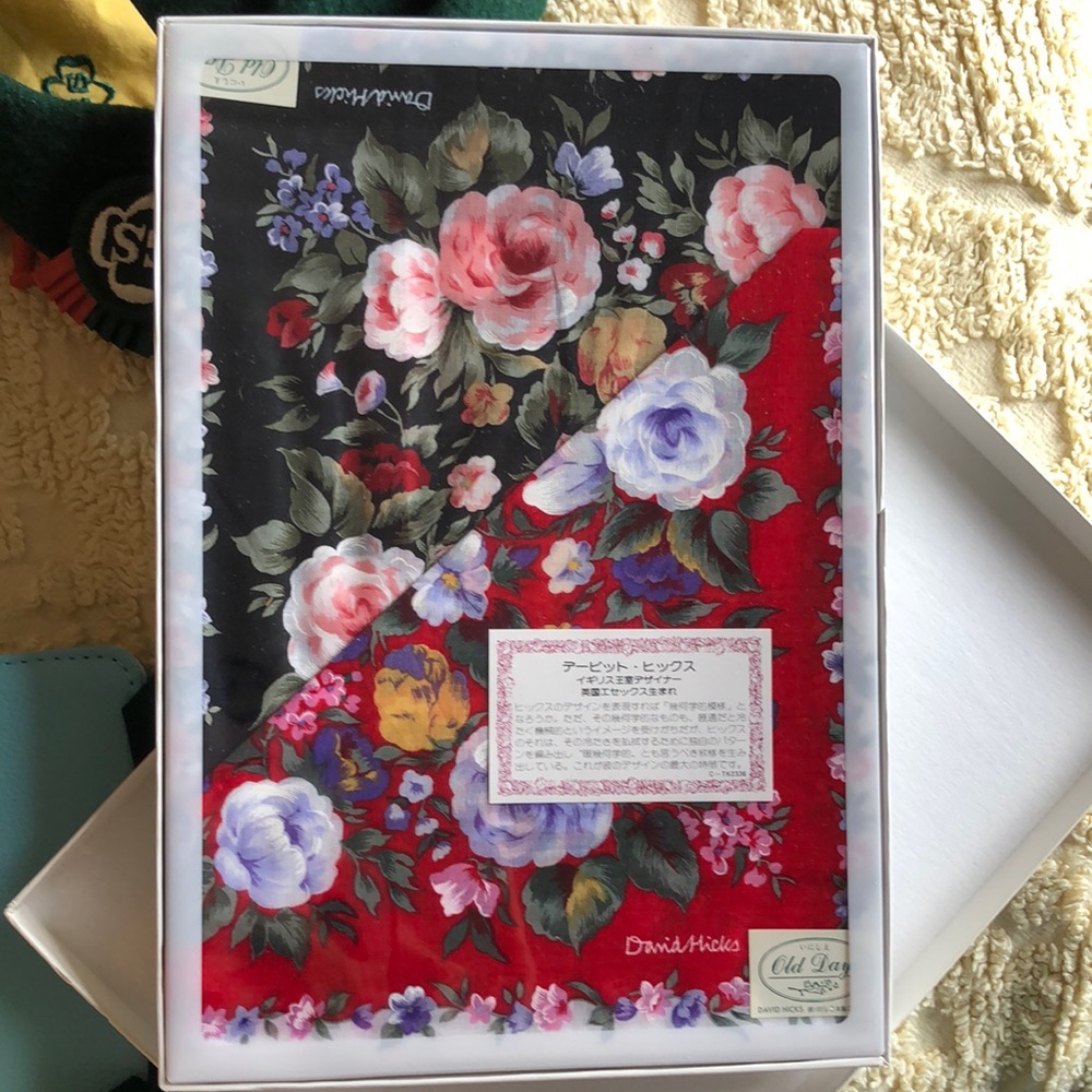 Set of two David Hicks handkerchief. 1980-1990’s